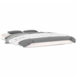 RAMA ŁÓŻKA BIAŁA 140X190CM DREWNO SOSNOWE