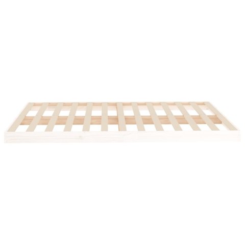 RAMA ŁÓŻKA BIAŁA 140X190CM DREWNO SOSNOWE