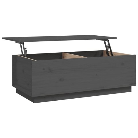 STOLIK KAWOWY SZARY 100X50X35CM DREWNO SOSNOWE