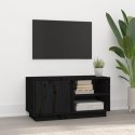 SZAFKA POD TV CZARNA 80X35X40,5CM DREWNO SOSNOWE