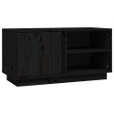 SZAFKA POD TV CZARNA 80X35X40,5CM DREWNO SOSNOWE