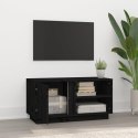 SZAFKA POD TV CZARNA 80X35X40,5CM DREWNO SOSNOWE