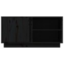 SZAFKA POD TV CZARNA 80X35X40,5CM DREWNO SOSNOWE