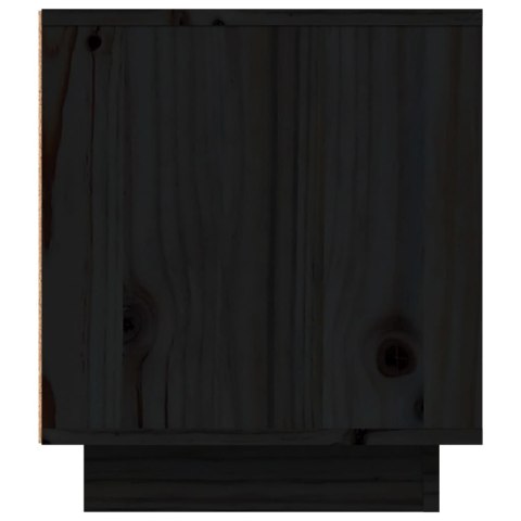 SZAFKA POD TV CZARNA 80X35X40,5CM DREWNO SOSNOWE