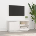 SZAFKA POD TELEWIZOR BIAŁA 80X35X40,5CM DREWNO SOSNOWE