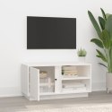 SZAFKA POD TELEWIZOR BIAŁA 80X35X40,5CM DREWNO SOSNOWE