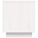 SZAFKA POD TELEWIZOR BIAŁA 80X35X40,5CM DREWNO SOSNOWE