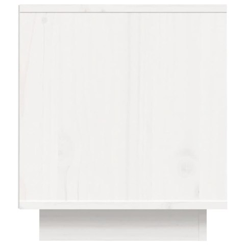 SZAFKA POD TELEWIZOR BIAŁA 80X35X40,5CM DREWNO SOSNOWE