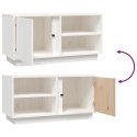 SZAFKA POD TELEWIZOR BIAŁA 80X35X40,5CM DREWNO SOSNOWE