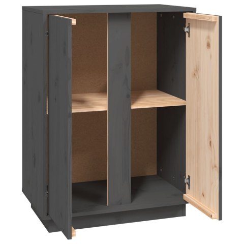 SZAFKA SZARA 60X35X80CM DREWNO SOSNOWE