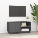 SZAFKA POD TELEWIZOR SZARA 80X35X40,5CM DREWNO SOSNOWE