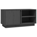 SZAFKA POD TELEWIZOR SZARA 80X35X40,5CM DREWNO SOSNOWE