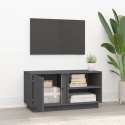 SZAFKA POD TELEWIZOR SZARA 80X35X40,5CM DREWNO SOSNOWE