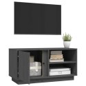 SZAFKA POD TELEWIZOR SZARA 80X35X40,5CM DREWNO SOSNOWE