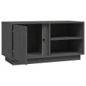 SZAFKA POD TELEWIZOR SZARA 80X35X40,5CM DREWNO SOSNOWE