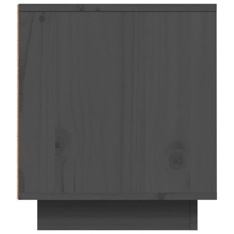 SZAFKA POD TELEWIZOR SZARA 80X35X40,5CM DREWNO SOSNOWE