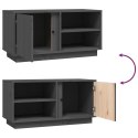 SZAFKA POD TELEWIZOR SZARA 80X35X40,5CM DREWNO SOSNOWE