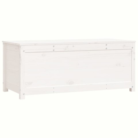 SKRZYNIA DO PRZECHOWYWANIA BIAŁA 110X50X45,5CM LITA SOSNA