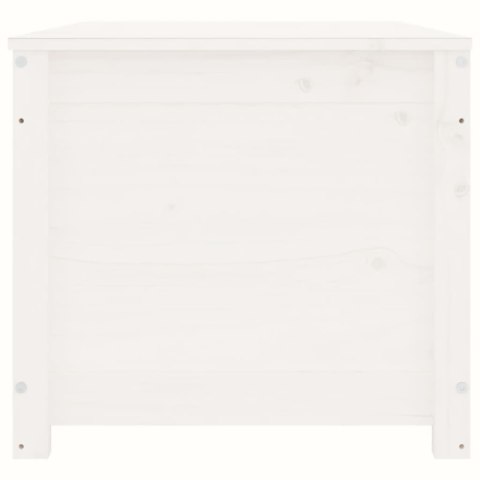 SKRZYNIA DO PRZECHOWYWANIA BIAŁA 110X50X45,5CM LITA SOSNA