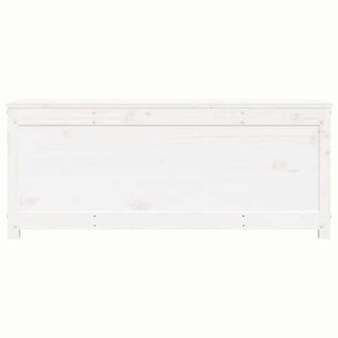 SKRZYNIA DO PRZECHOWYWANIA BIAŁA 110X50X45,5CM LITA SOSNA