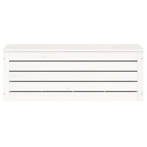 SKRZYNIA DO PRZECHOWYWANIA BIAŁA 89X36,5X33CM LITA SOSNA