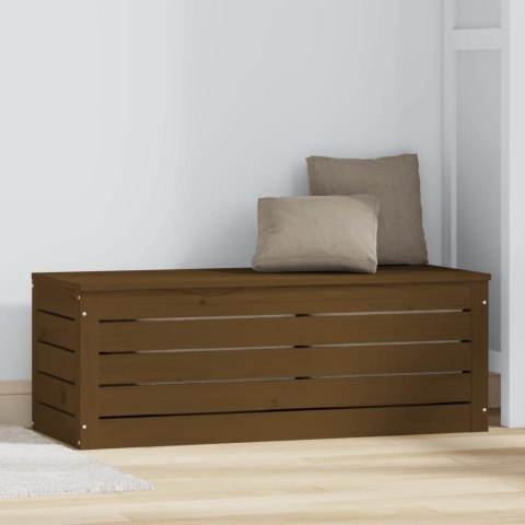 SKRZYNIA DO PRZECHOWYWANIA BRĄZOWA 89X36,5X33CM LITA SOSNA