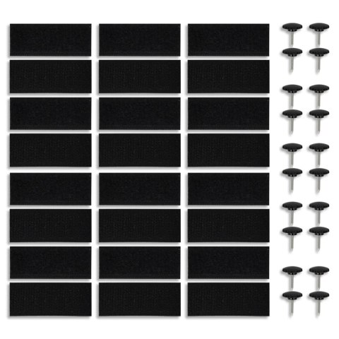 MOSKITIERY NA DRZWI 210X100CM 2SZT ZMAGNESEM CZARNE