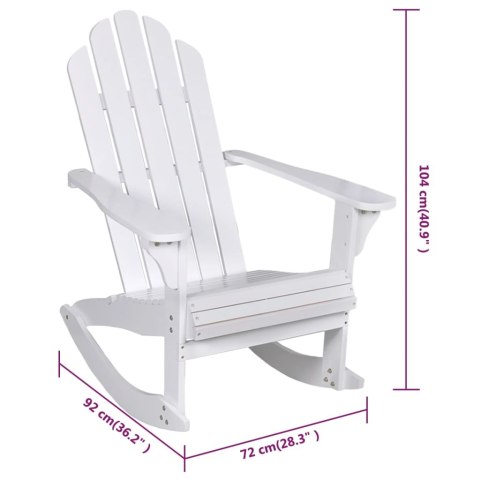 OGRODOWY FOTEL BUJANY DREWNIANY BIAŁY