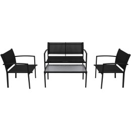 4-CZ. ZESTAW WYPOCZYNKOWY DO OGRODU TEXTILENE CZARNY