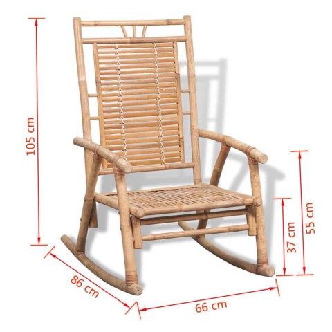 FOTEL BUJANY OGRODOWY BAMBUSOWY WYGODNY