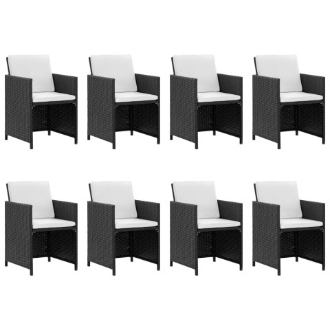 13-CZ. ZESTAW MEBLI OGRODOWYCH Z PODUSZKAMI RATTAN PE CZARNY