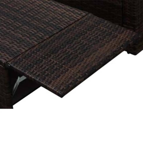 2-CZ. ZESTAW WYPOCZYNKOWY DO OGRODU PODUSZKI RATTAN PE BRĄZ