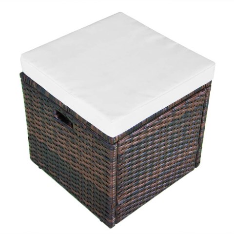 4-CZ. ZESTAW WYPOCZYNKOWY DO OGRODU PODUSZKI RATTAN PE BRĄZ