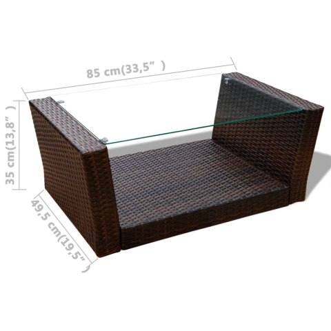 4-CZ. ZESTAW WYPOCZYNKOWY DO OGRODU PODUSZKI RATTAN PE BRĄZ