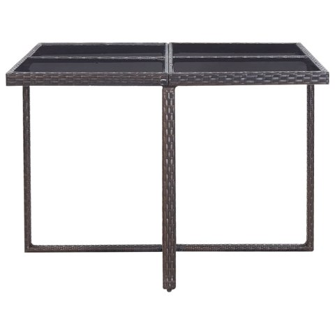 9-CZ. ZESTAW MEBLI OGRODOWYCH Z PODUSZKAMI RATTAN PE BRĄZOWY