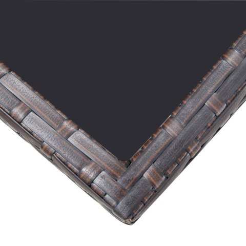 9-CZ. ZESTAW MEBLI OGRODOWYCH Z PODUSZKAMI RATTAN PE BRĄZOWY