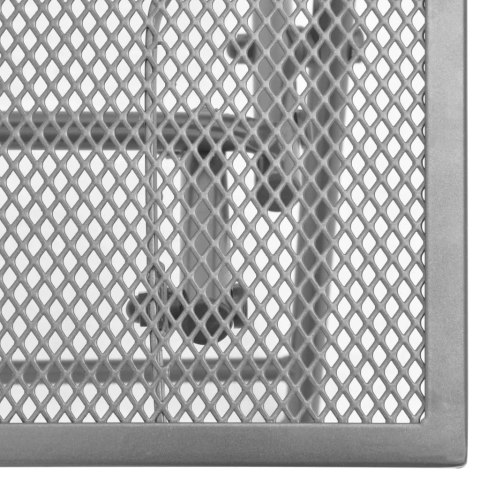 LEŻAKI OGRODOWE ZE STOLIKIEM 2 SZTUKI STAL ANTRACYTOWE