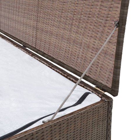 SKRZYNIA OGRODOWA BRĄZOWA 120X50X60CM RATTAN PE
