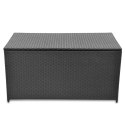 SKRZYNIA OGRODOWA CZARNA 120X50X60CM RATTAN PE