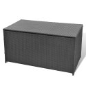 SKRZYNIA OGRODOWA CZARNA 120X50X60CM RATTAN PE