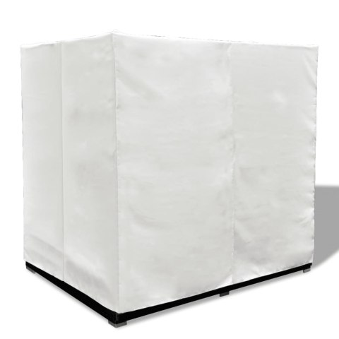 LEŻAK OGRODOWY Z BALDACHIMEM POLIRATTAN CZARNY