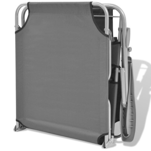 LEŻAK OGRODOWY Z DASZKIEM STALOWY SZARY