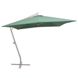 PARASOL OGRODOWY WISZĄCY 300X300CM ALUMINIOWY ZIELONY