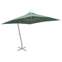 PARASOL OGRODOWY WISZĄCY 300X300CM ALUMINIOWY ZIELONY