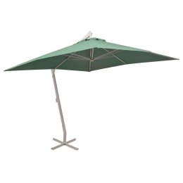 PARASOL OGRODOWY WISZĄCY 300X300CM ALUMINIOWY ZIELONY