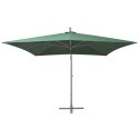 PARASOL OGRODOWY WISZĄCY 300X300CM ALUMINIOWY ZIELONY