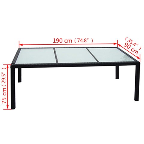 9-CZ. ZESTAW MEBLI OGRODOWYCH Z PODUSZKAMI RATTAN PE CZARNY