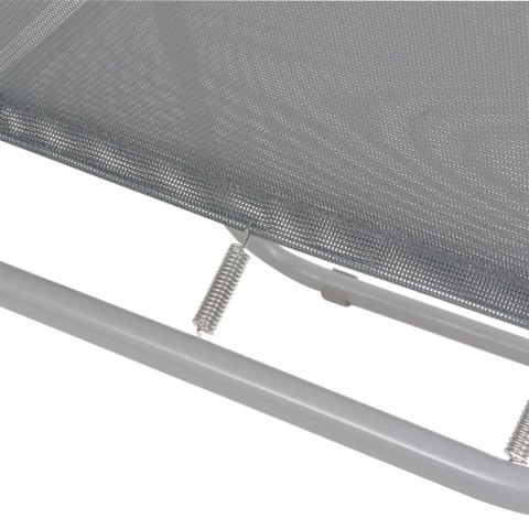 6-CZ. ZESTAW MEBLI OGRODOWYCH STAL I TEXTILENE SZARY