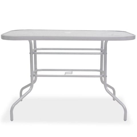 8-CZ. ZESTAW MEBLI OGRODOWYCH STAL I TEXTILENE SZARY