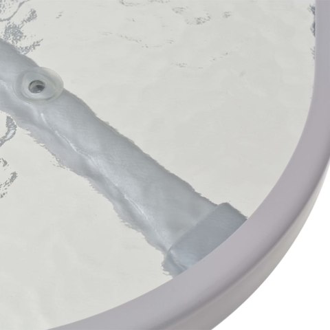 8-CZ. ZESTAW MEBLI OGRODOWYCH STAL I TEXTILENE SZARY